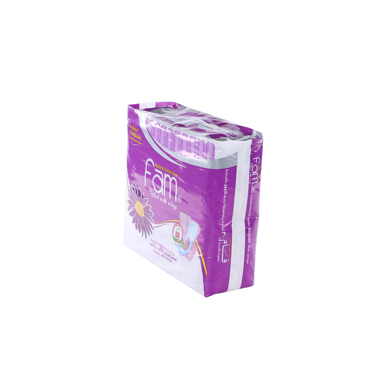 Fam Sanitary Pads Maxi Folded With Wings Super 30 Pads