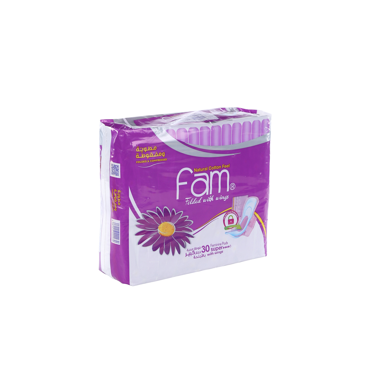 Fam Sanitary Pads Maxi Folded With Wings Super 30 Pads