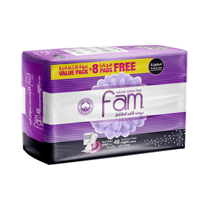 Sanitary Pads Fam Maxi Folded With Wings Night 48 Pads