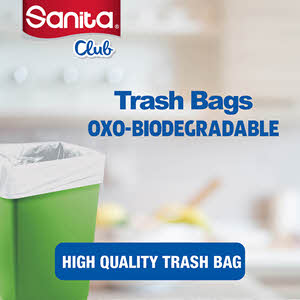 Sanita Club Trash Bags Biodegadable 5 Gallons 30 Bags