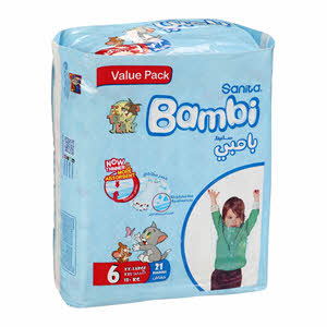 Bambi Sanita Diaper Kids Value Pack of 21