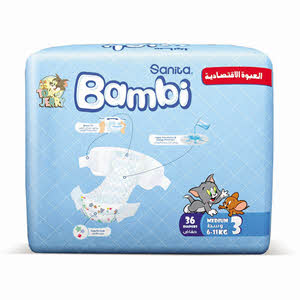 Bambi Medium Value Pack 36 Pieces