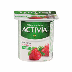 Activia Stirred Yoghurt Strawberry Full Fat 120 g