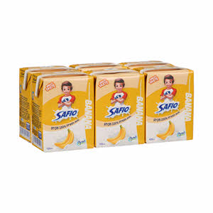 Safio Uht Milk Banana 6 x 125Ml