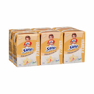 Safio Uht Milk Vanilla 6 x 125Ml