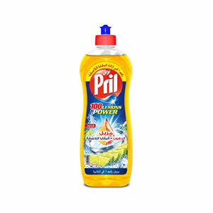 Pril 5-In-1 Dishwashing Liquid With Lemon Vinegar Yellow 1 L