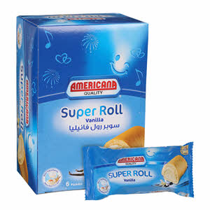 Americana Super Roll Vanilla 60gm × 5+1 Free