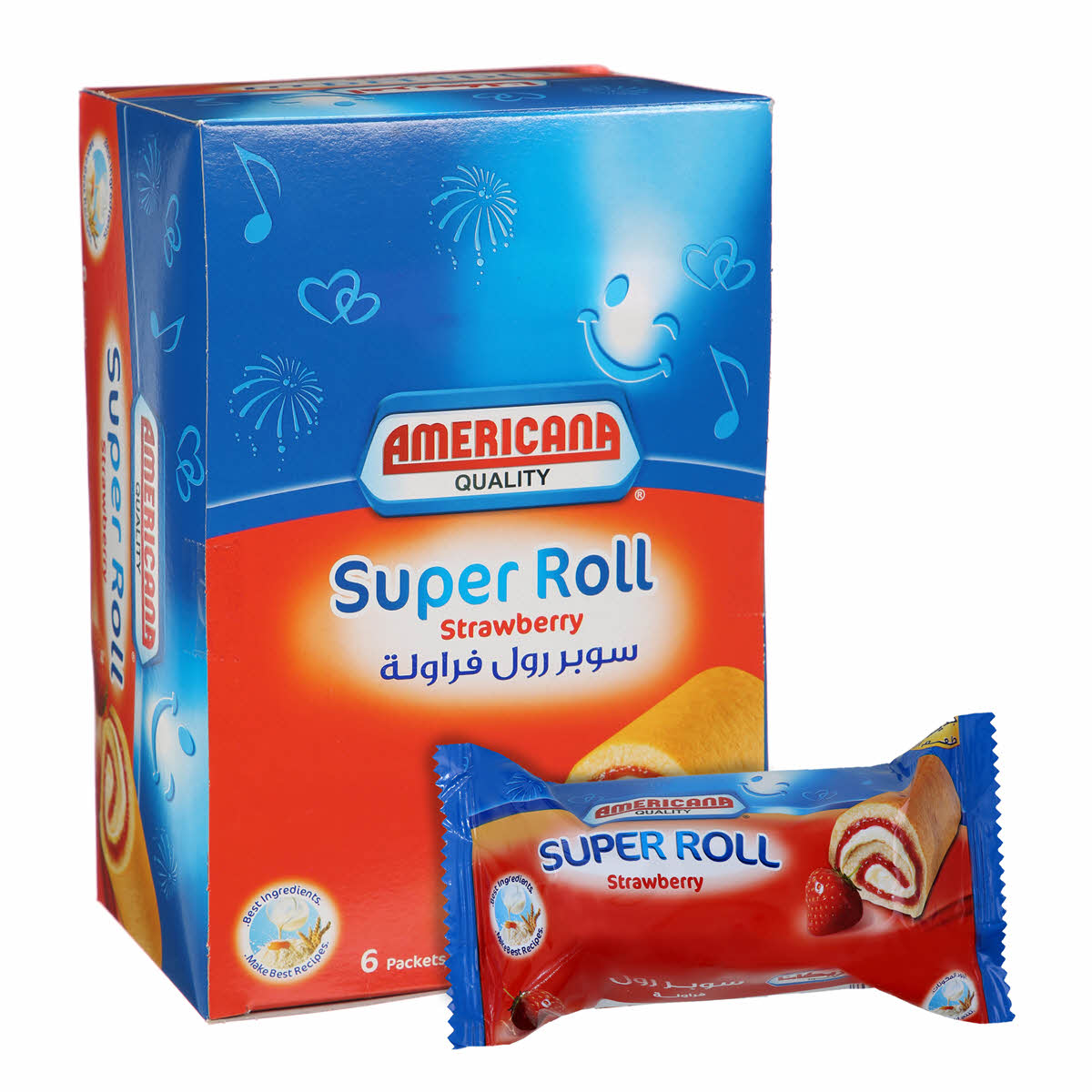 Supper Rool Americana Super Roll S.Berry 60g (5+1Fr) | Sharjah Co-operative Society