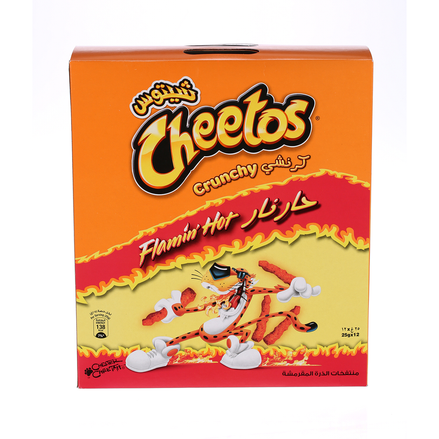Cheetos Crunchy Flamin Hot 25gm × 12 Bags