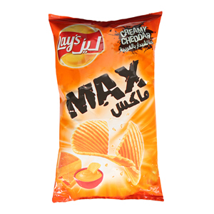 Lay Pack Max Creamy Cheddar Chips 200 g
