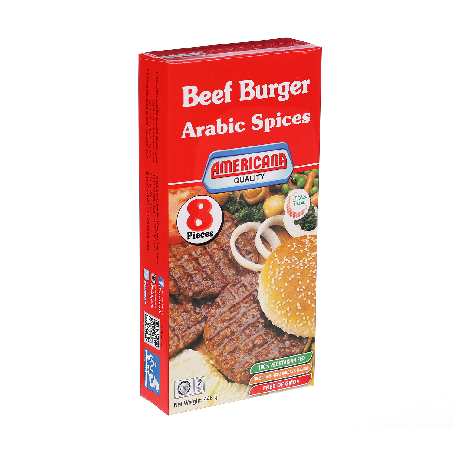 Americana Hamburgers 450 g × 8 Pack