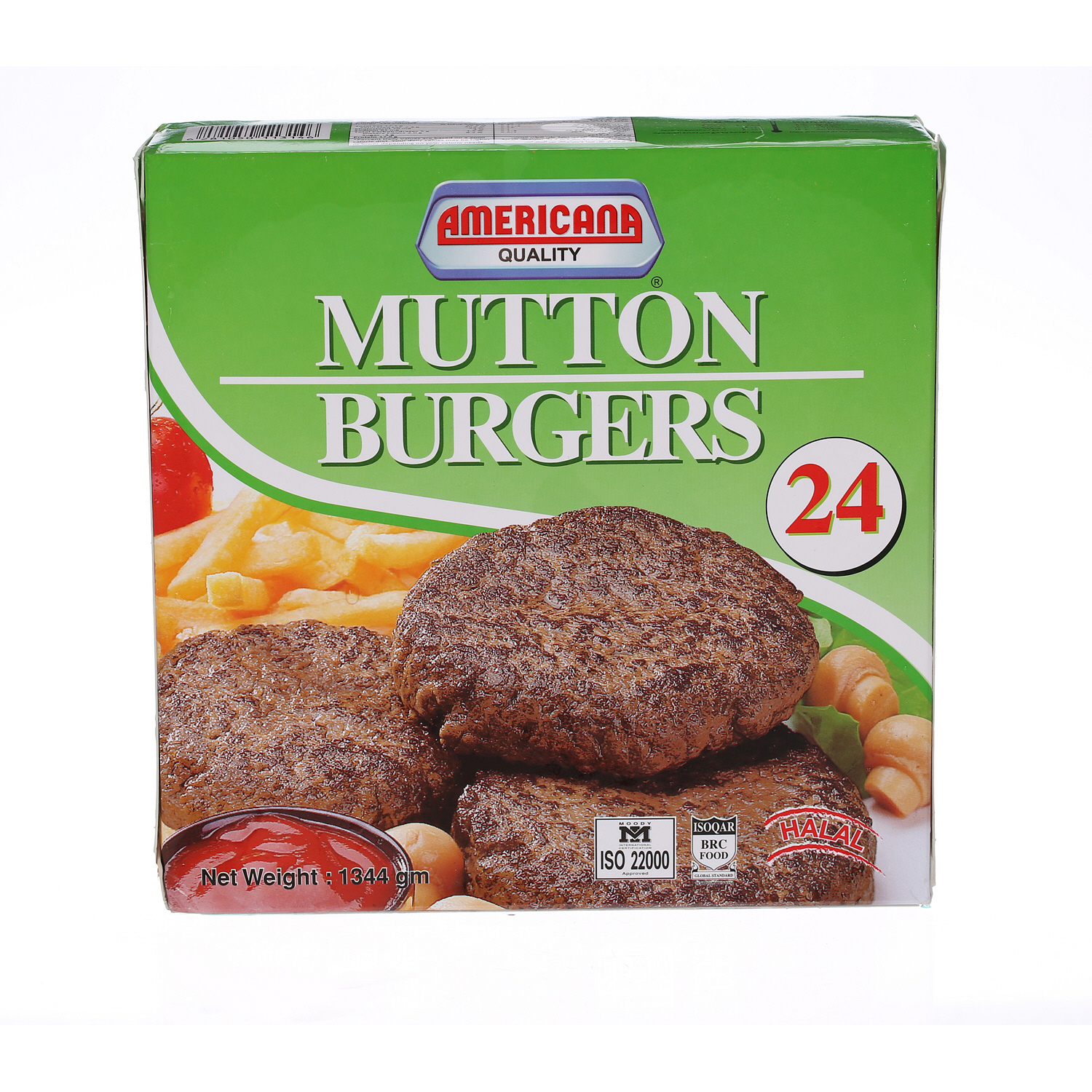 Americana Burger Mutton 1344gm × 24'S