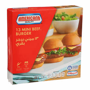 Americana Beef Mini Burgers 13 Pack 400 g