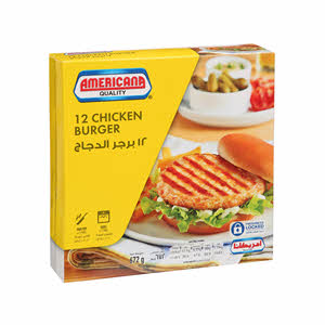 Americana Chicken Burger Un breaded 12 Pack 678 g