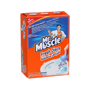 Mr. Muscle Marine Fresh Gel Discs Toilet Freshener 38 g