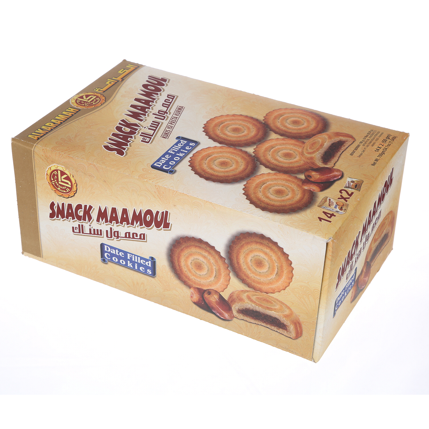 Al Karamah Biscuit Maamoul Snack 50Gm - 14Pcs