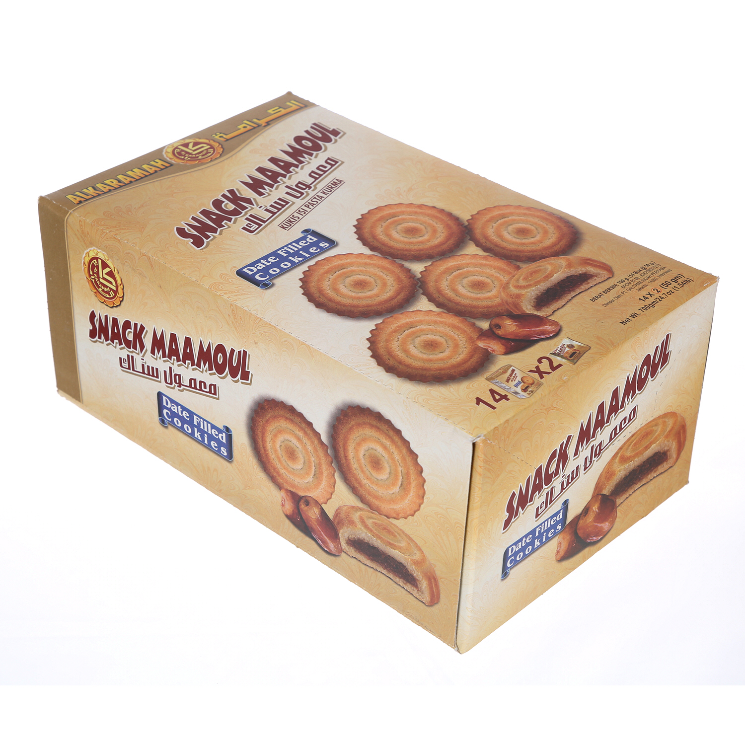 Al Karamah Biscuit Maamoul Snack 50Gm - 14Pcs