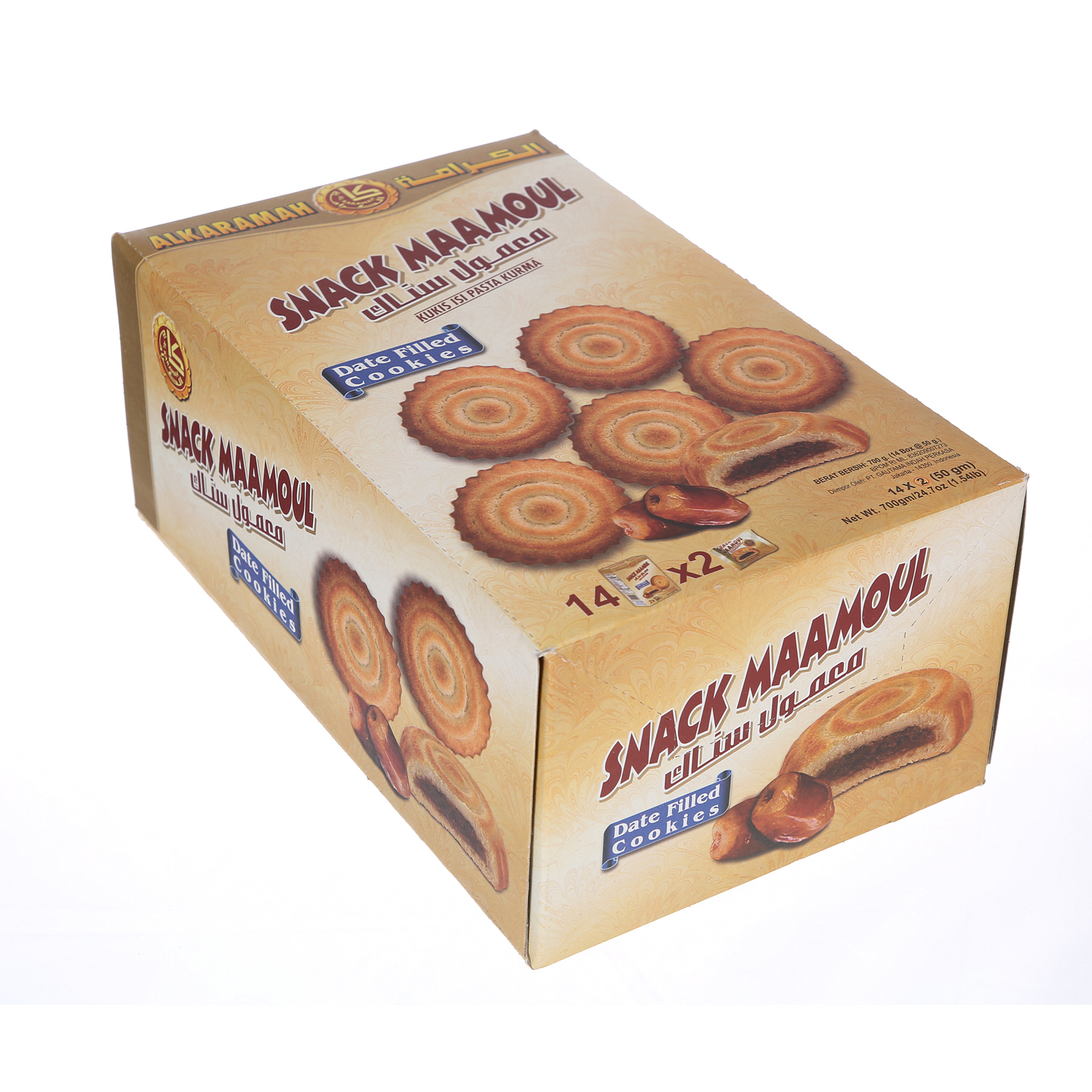 Al Karamah Biscuit Maamoul Snack 50Gm - 14Pcs