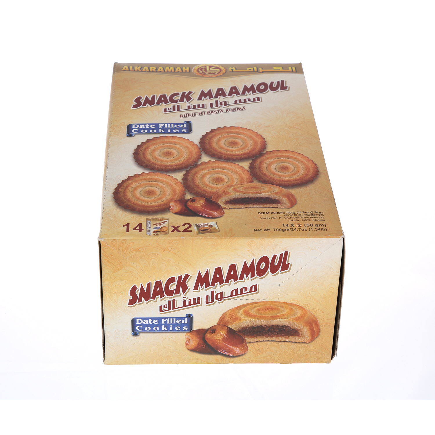 Al Karamah Biscuit Maamoul Snack 50Gm - 14Pcs