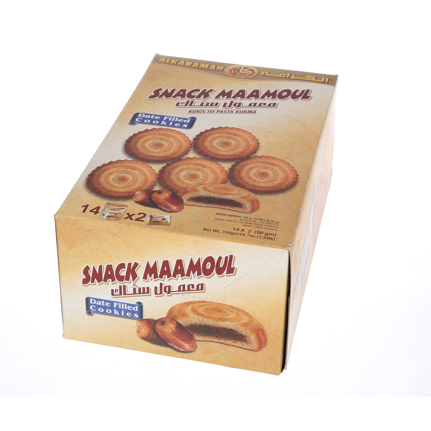 Al Karamah Biscuit Maamoul Snack 50Gm - 14Pcs