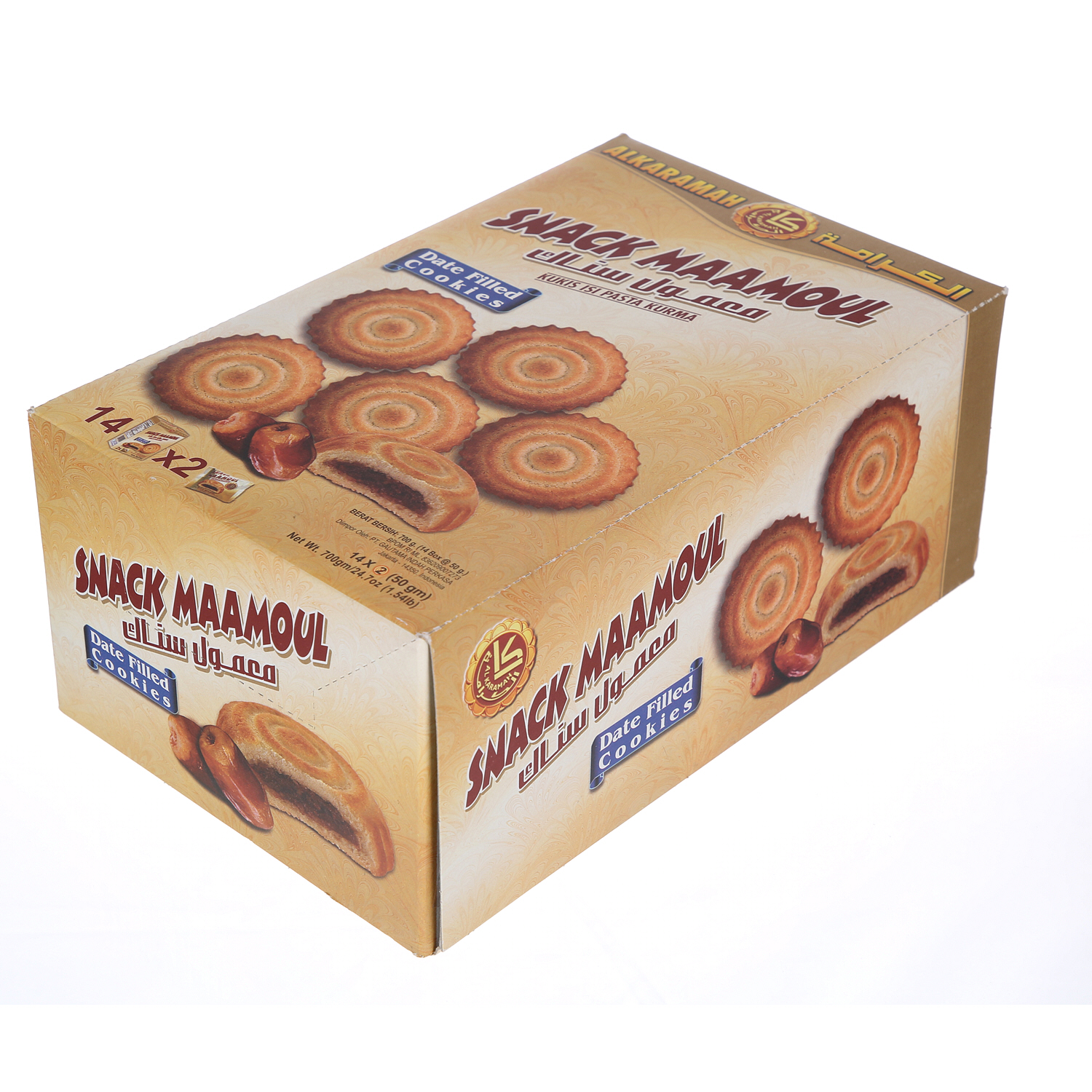 Al Karamah Biscuit Maamoul Snack 50Gm - 14Pcs