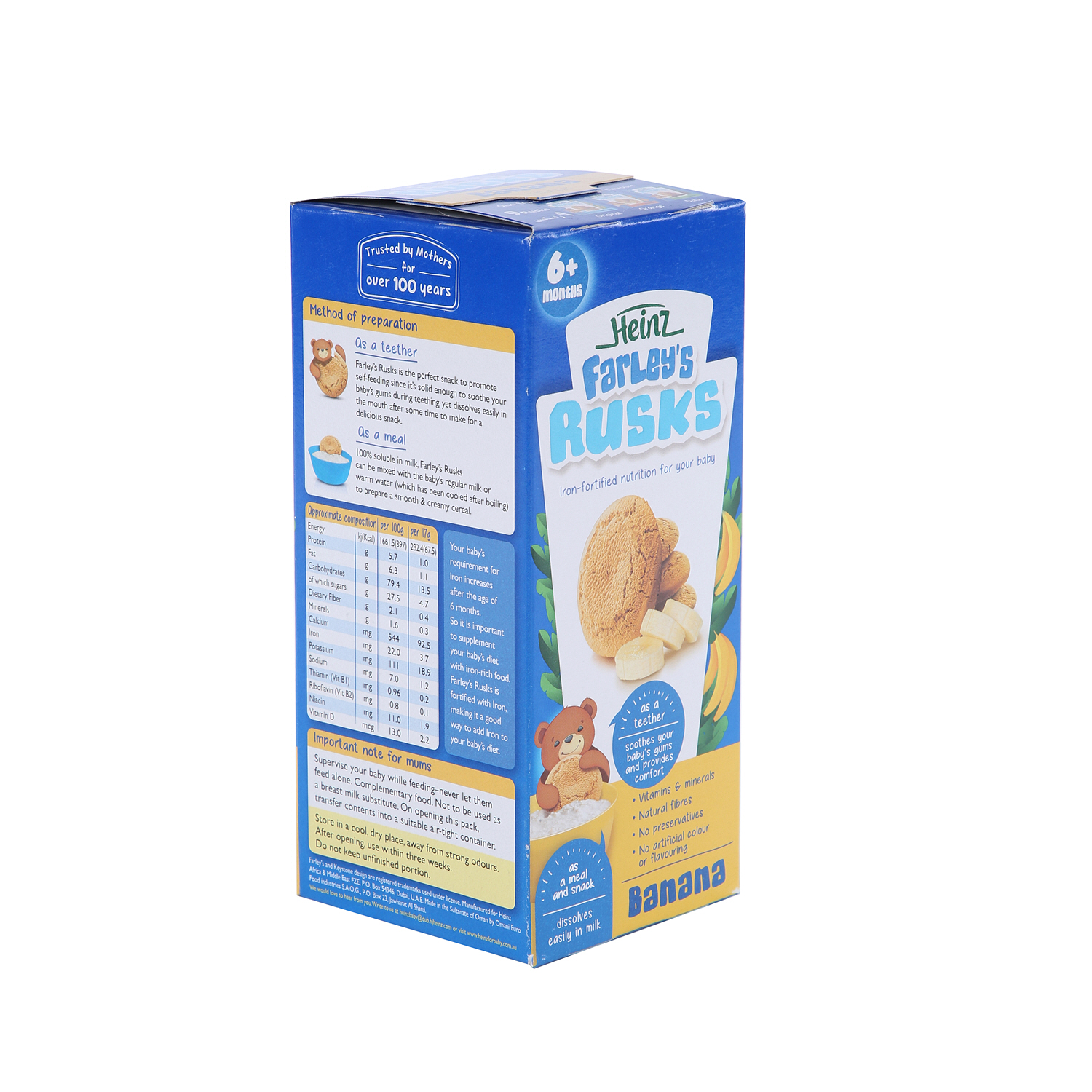 Heinz Farley's Rusk Banana Baby Food 150 g