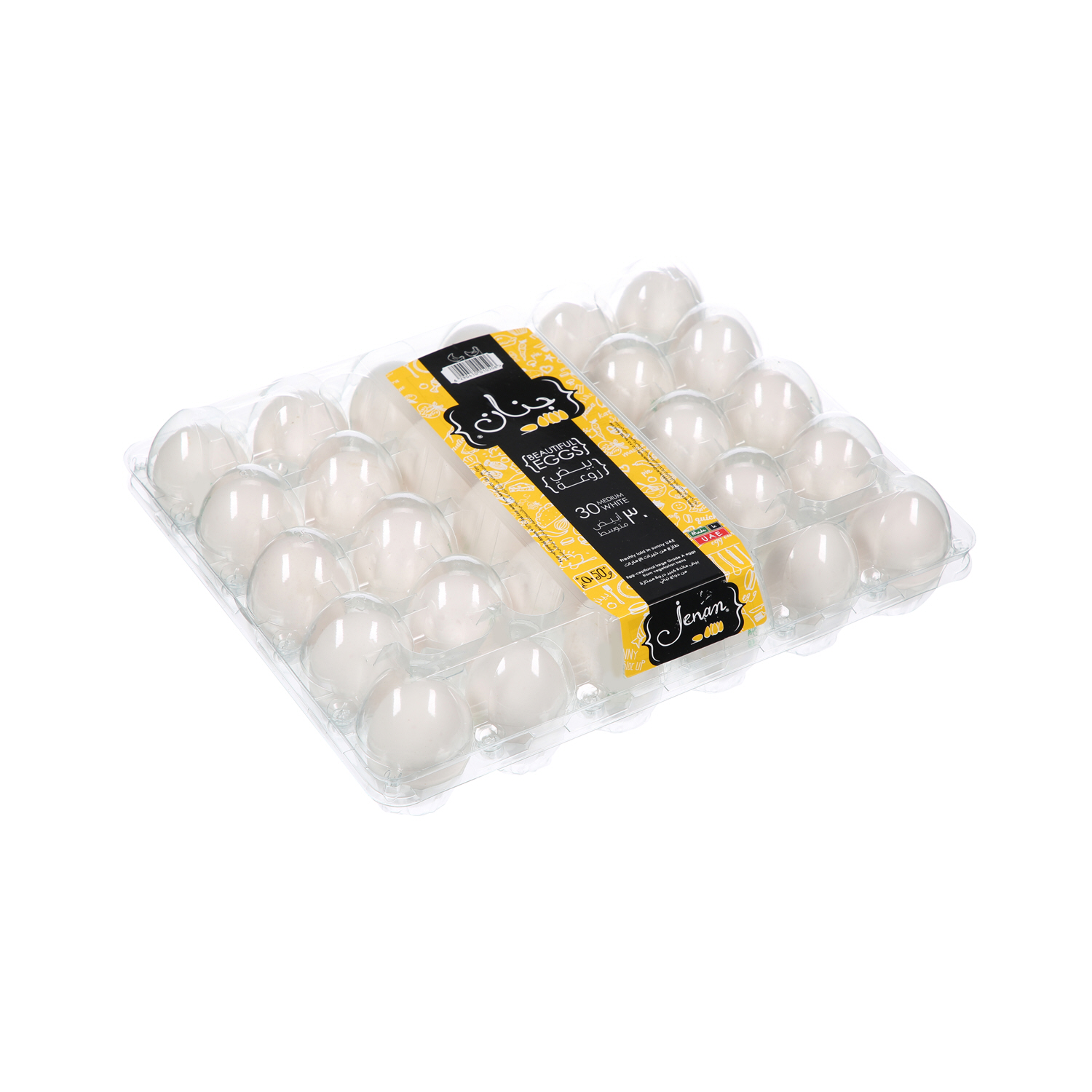 Jenan White Eggs Medium 30 Pack