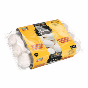Jenan White Eggs 15 Pieces Large