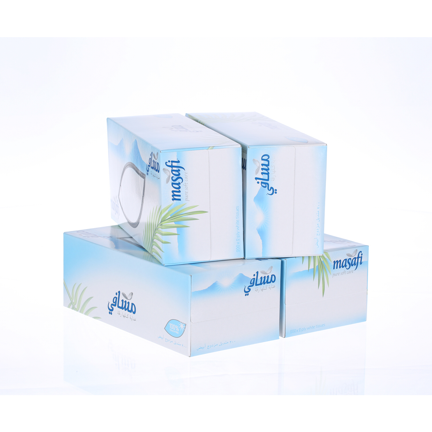 Masafi Facial Tissue White 200 × 4 Pack