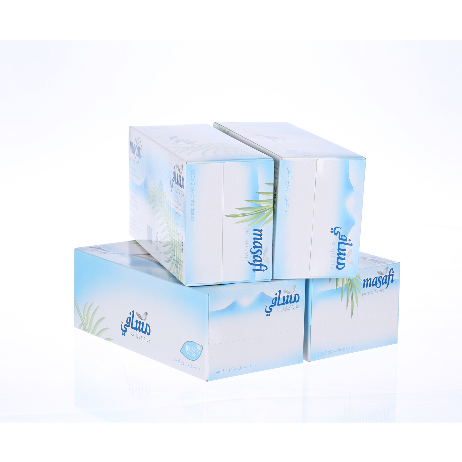 Masafi Facial Tissue White 200 × 4 Pack