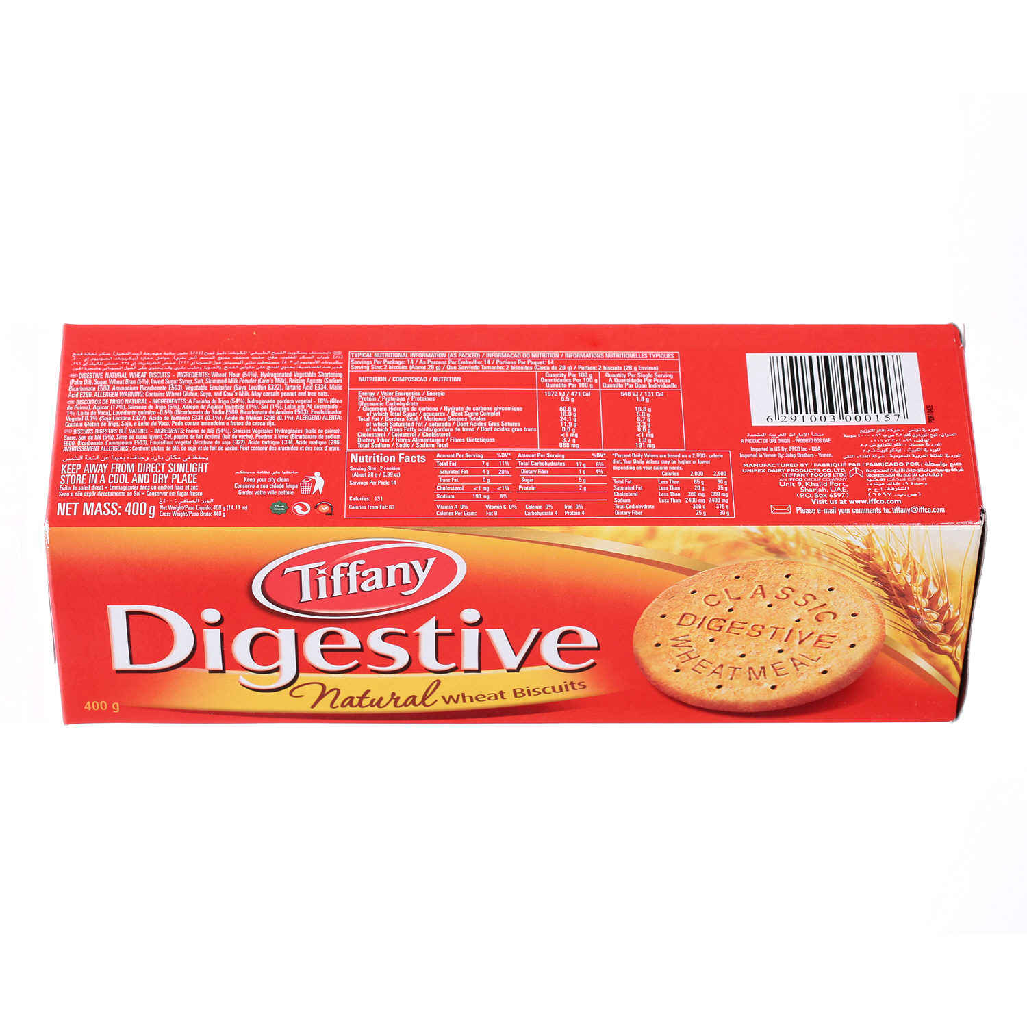 Tiffany Digestive Classic Biscuit 400gm