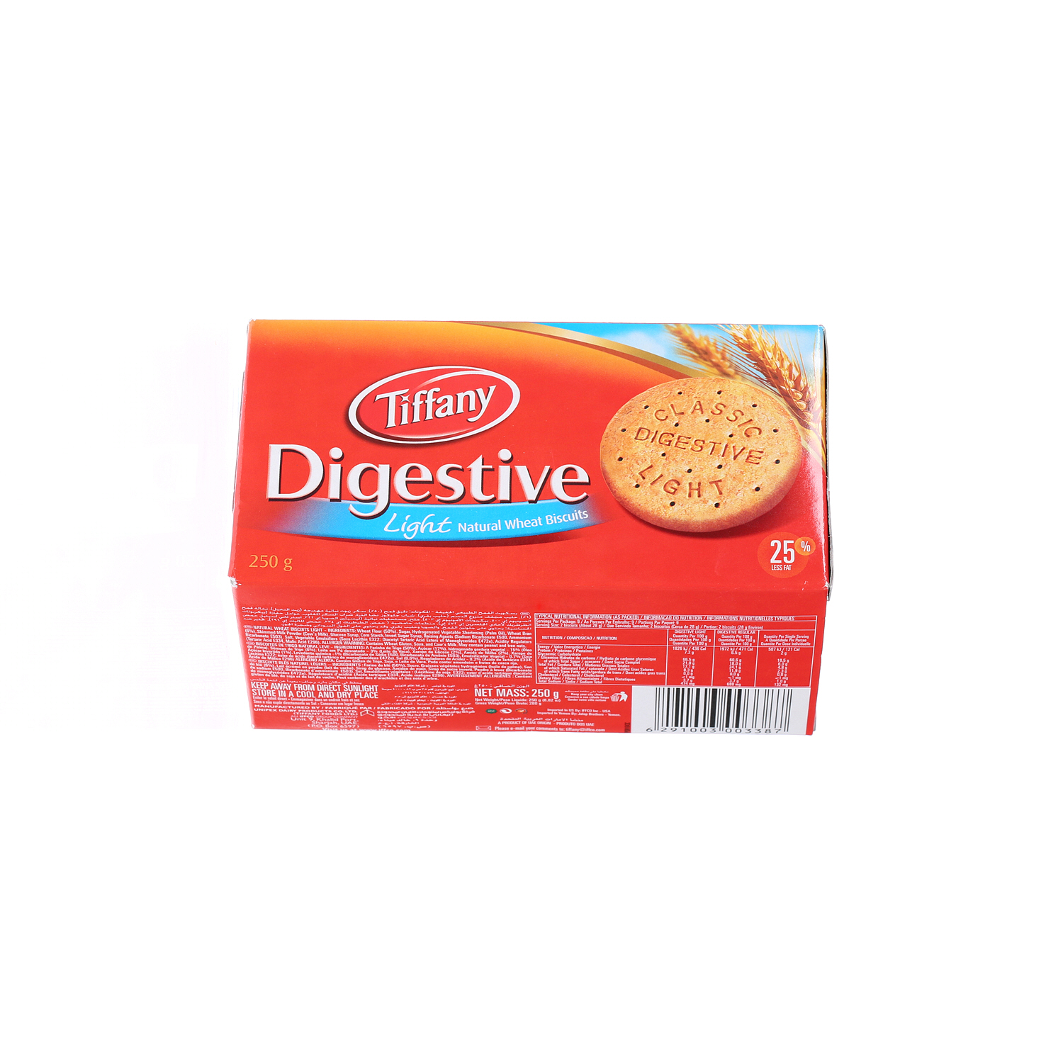 Tiffany Digestive Light Biscuit 250gm