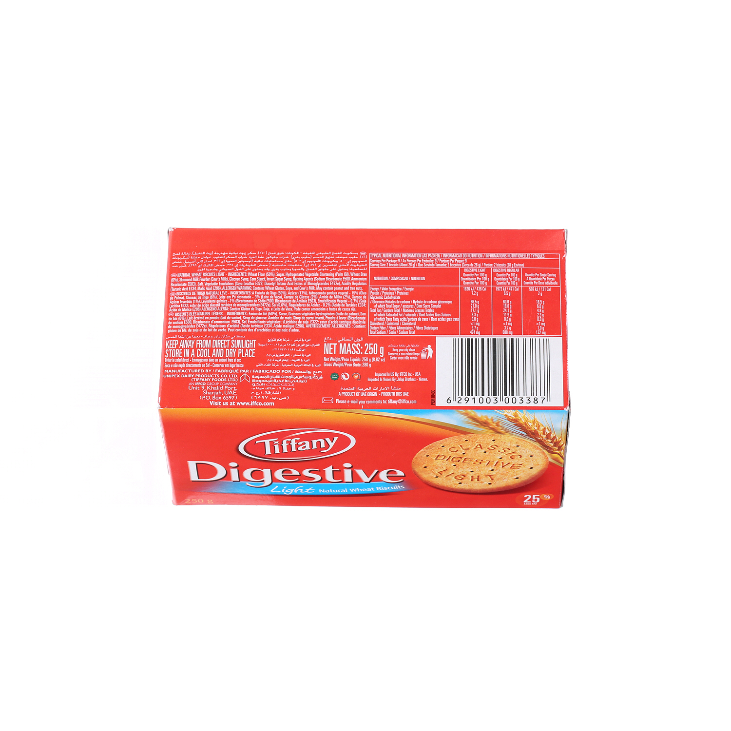 Tiffany Digestives Light 250 g