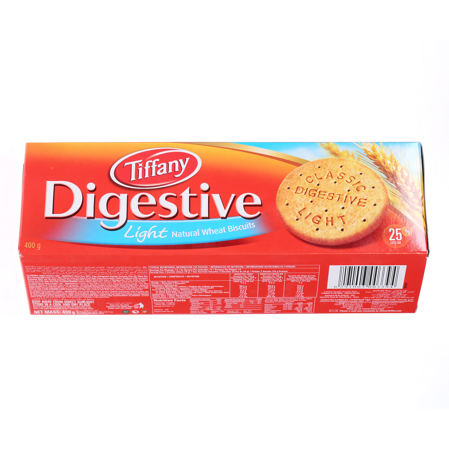 Tiffany Digestive Light Biscuit 400gm