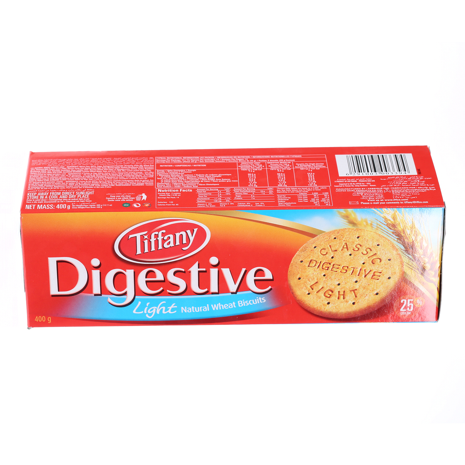 Tiffany Digestive Light Biscuit 400gm