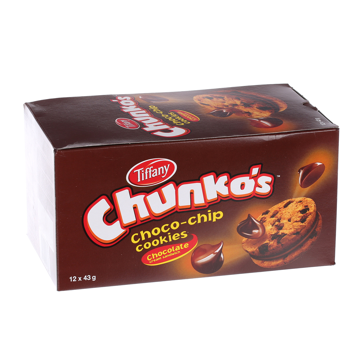 Tiffany Chunko'S Choco Sandwich Biscuits 43gm × 10'S