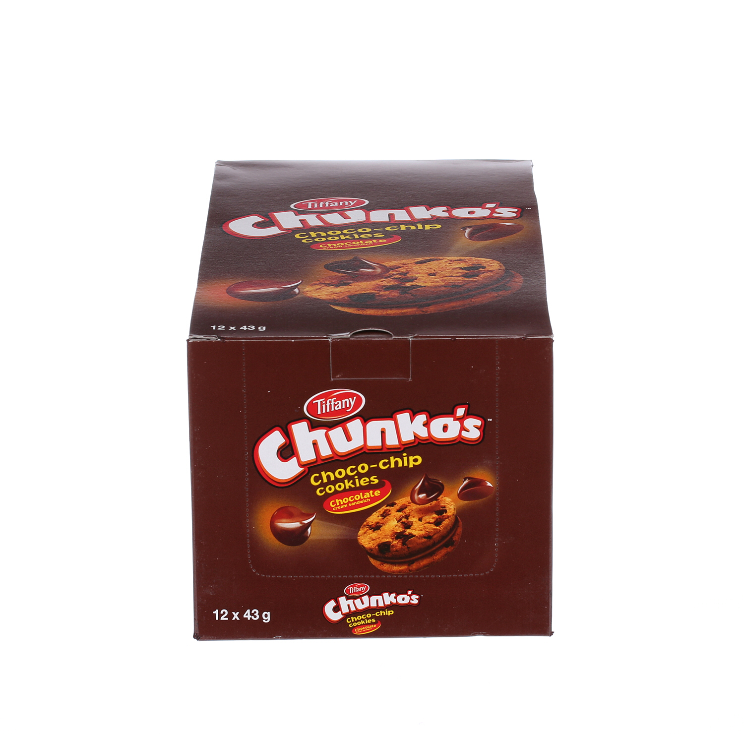 Tiffany Chunko'S Choco Sandwich Biscuits 43gm × 10'S