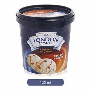 London Dairy Praline & Cream Ice Cream Cup 125 ml London Dairy Praline & Cream Ice Cream Cup 125 ml