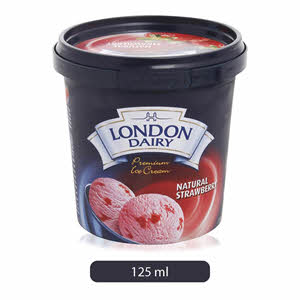 London Dairy Natural Strawberry Cup 125 ml