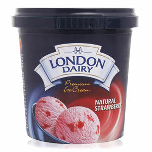 London Dairy Natural Strawberry Cup 125 ml