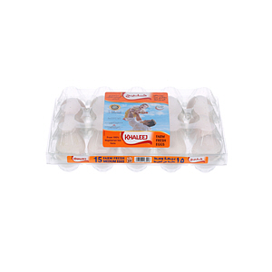 Khaleej White Eggs Medium 15 Pack