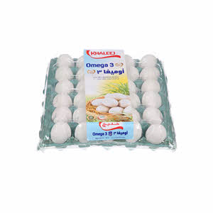 Khaleej White Omega 3 Eggs 30 Pack