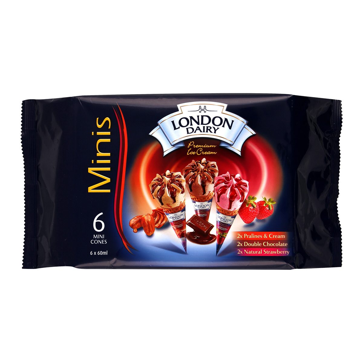 London Dairy Mini Cones Multi Pak 60ml | Sharjah Co-operative Society