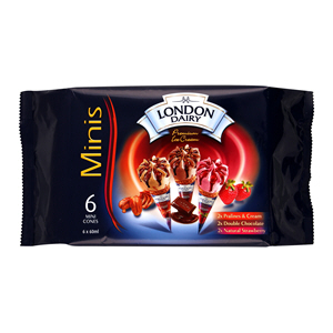 London Dairy Mini Cones Multi Pak 60Ml