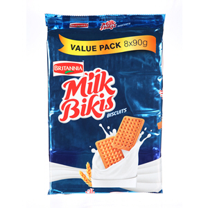 Britannia Milk Bikis Cream Biscuits 90 g × 16 Pack