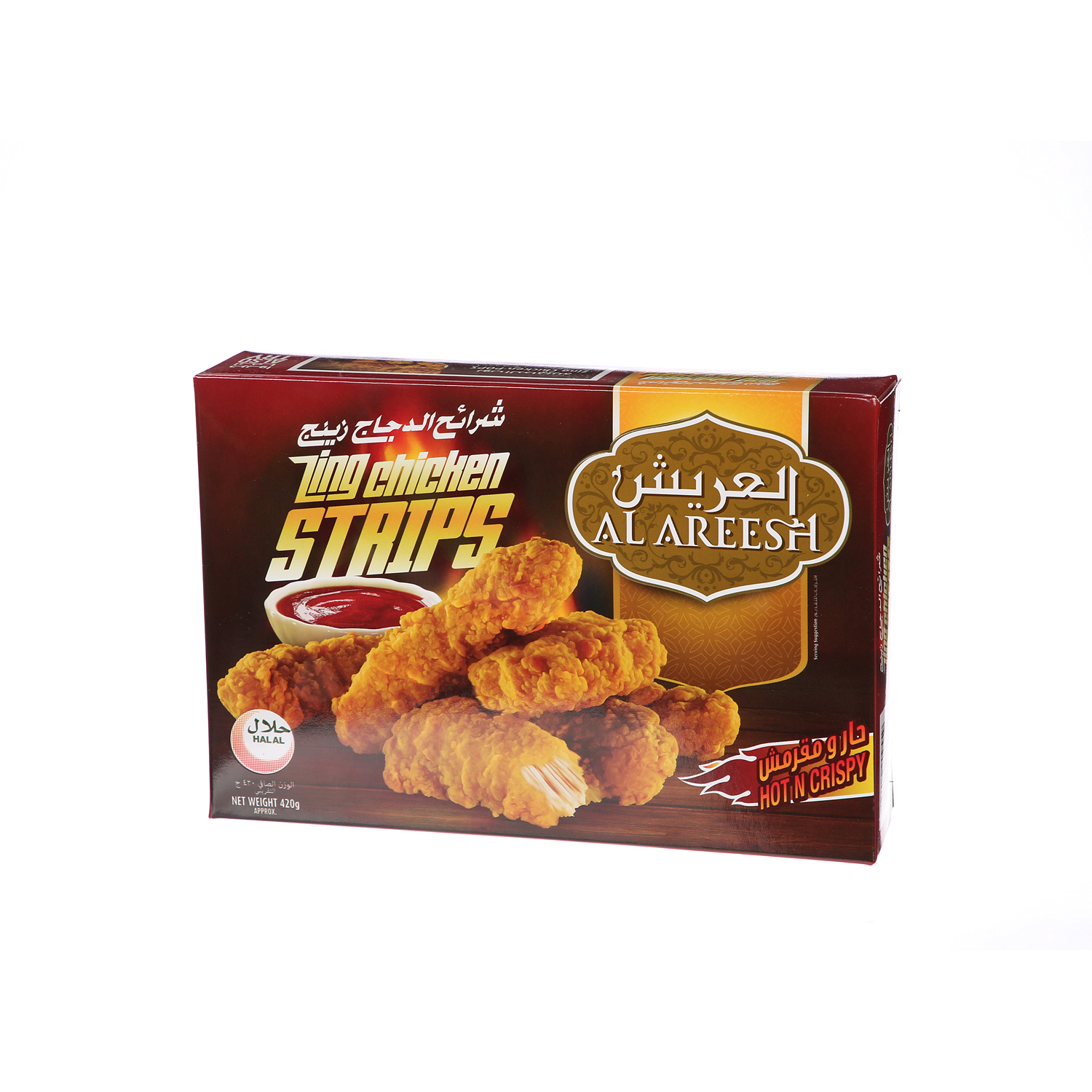 Al Areesh Zing Chicken Strips Hot 420Gm