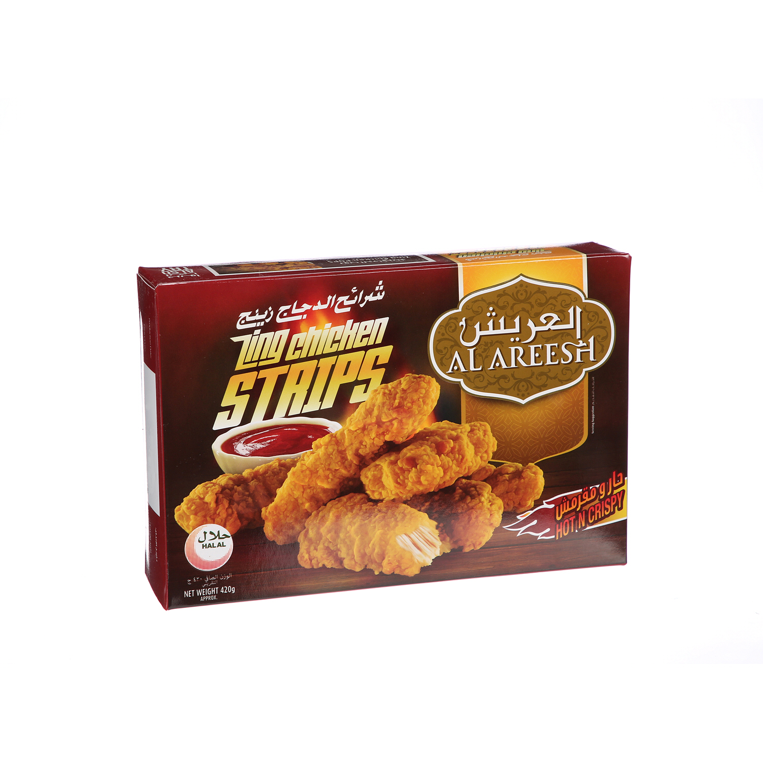 Al Areesh Zinger Chicken Strips Hot 420 g