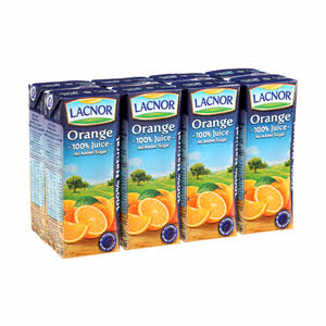 لاكنور عصير 100% برتقال 8 × 180 مل