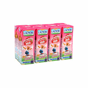 Lacnor Strawberry Flavoured Milk 8 × 180 ml