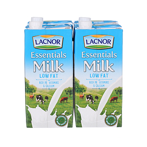 Lacnor Long Life Low Fat Milk 1 L × 4 Pack